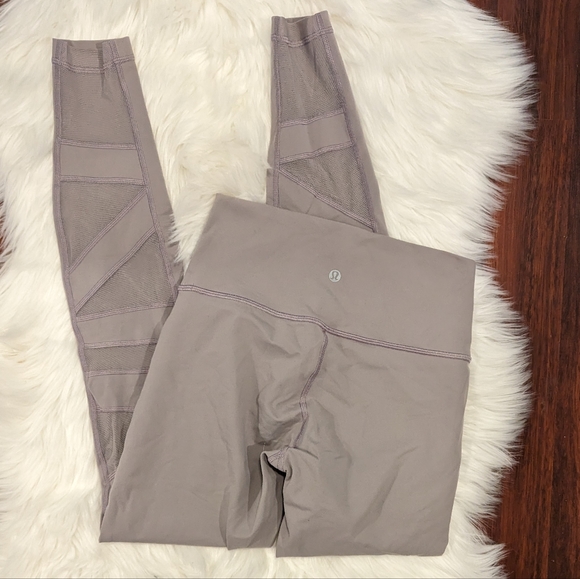 Lululemon Wunder Under Pant High Rise Tech Mesh 28" Dark Chrome - Picture 4 of 4